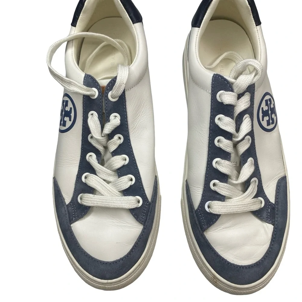 Tory Burch Women's Blue and White Sneakers